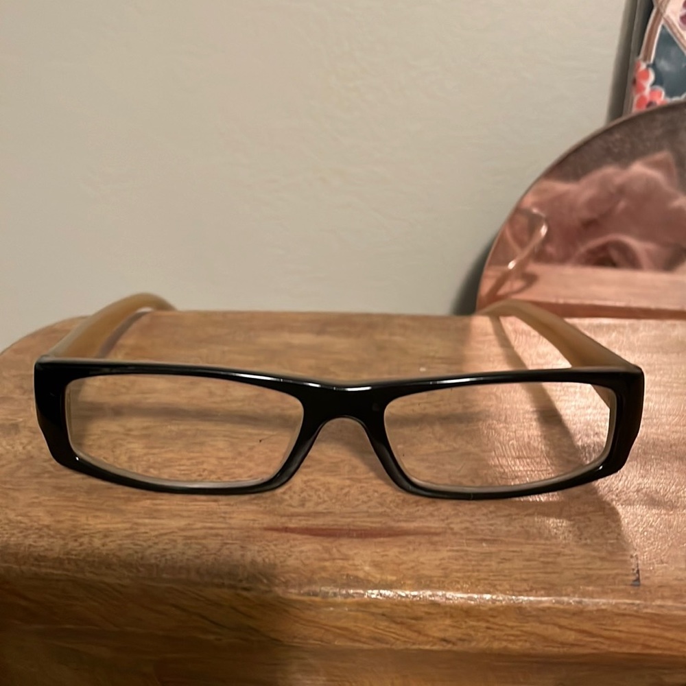 GUC Prada VPR 17H Black & Tan Eyeglasses